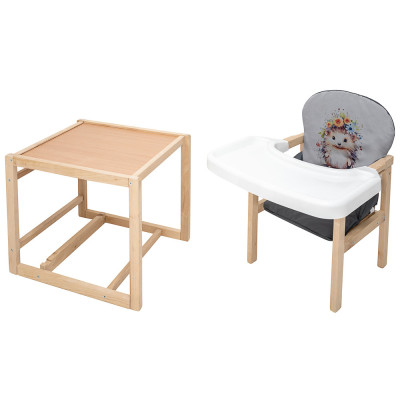 Babyroom Пеппі-230 Eko - стільчик-трансформер (їжачок, квіти) • Grey / Graphite Babyroom Пеппі-230 Eko - стільчик-трансформер (їжачок, квіти) • Grey / Graphite