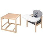 Babyroom Пеппі-230 Eko - стільчик-трансформер (панда) • Grey / Graphite Babyroom Пеппі-230 Eko - стільчик-трансформер (панда) • Grey / Graphite