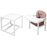 Babyroom Пеппі-240 - стільчик-трансформер (панда) • White Cappuccino / Chocolate Babyroom Пеппі-240 - стільчик-трансформер (панда) • White Cappuccino / Chocolate