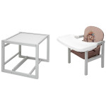 Babyroom Пеппі-250 - стільчик-трансформер (їжачок, квіти) • Grey Cappuccino / Chocolate Babyroom Пеппі-250 - стільчик-трансформер (їжачок, квіти) • Grey Cappuccino / Chocolate