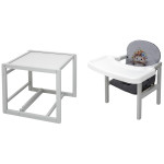 Babyroom Пеппі-250 - стільчик-трансформер (їжачок, квіти) • Grey / Graphite Babyroom Пеппі-250 - стільчик-трансформер (їжачок, квіти) • Grey / Graphite