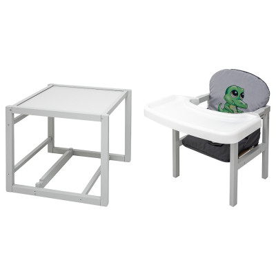 Babyroom Пеппі-250 - стільчик-трансформер (крокодил) • Grey / Graphite Babyroom Пеппі-250 - стільчик-трансформер (крокодил) • Grey / Graphite