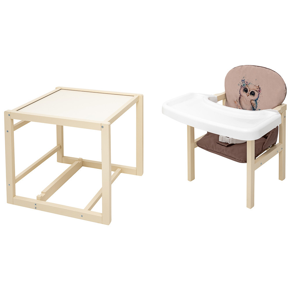 Babyroom Пеппи-260 - стульчик-трансформер (сова) • Ivory Cappuccino / Chocolate