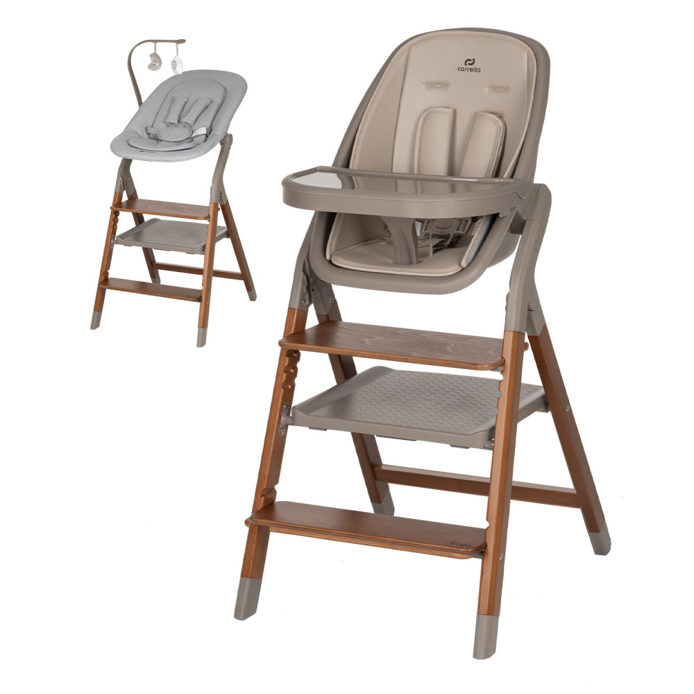 Carrello Ergo CRL-16701 - стільчик для годування, шезлонг для немовля, навчальна вежа до 75 кг, дитячий стільчик (дуга з м’якими іграшками, регульована підніжка) • Shadow Beige Carrello Ergo CRL-16701 - стільчик для годування, шезлонг для немовля, навчальна вежа до 75 кг, дитячий стільчик (дуга з м’якими іграшками, регульована підніжка) • Shadow Beige