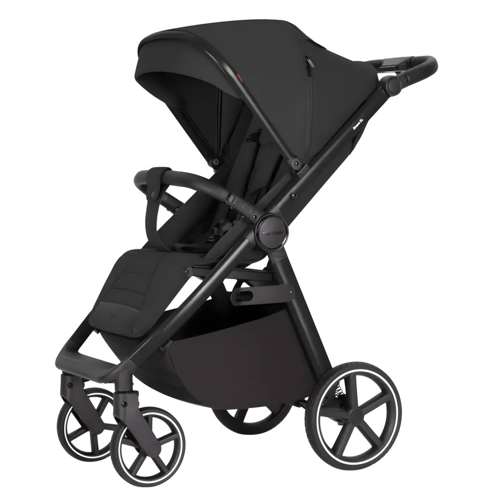 Carrello Bravo SL 2025 Deluxe CRL-5520 - прогулянкова коляска з великими колесами, всесезонний візок, захист від сповзання, ручка регулюється по висоті, зручна система складання • Ink Black