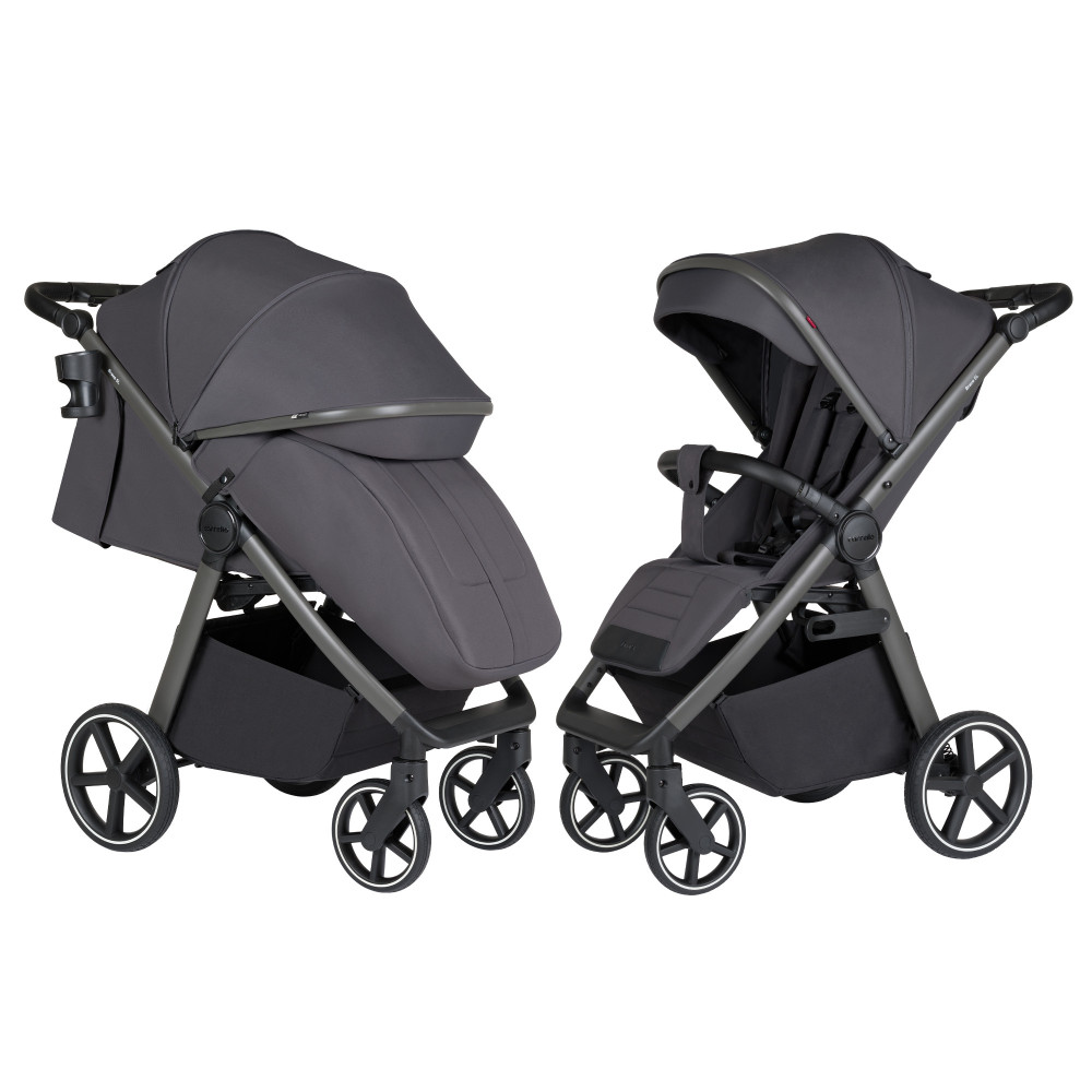Carrello Bravo SL Deluxe CRL-5520 - прогулочная коляска с большими колесами, всесезонная, регулируемая амортизация, индивидуальная окраска рамы • Thunder Grey