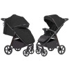 Carrello Bravo Plus CRL-5515 - прогулянкова коляска з великими колесами, всесезонний візок • Pure Black