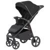 Carrello Bravo Plus CRL-5515 - прогулянкова коляска з великими колесами, всесезонний візок • Pure Black