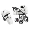 Adamex Dolce Eco - детская коляска 2 в 1, многофункциональная коляска для новорожденных, дополнительная вентиляция, мягкая амортизация • White Adamex Dolce Eco - детская коляска 2 в 1, многофункциональная коляска для новорожденных, дополнительная вентиляция, мягкая амортизация • White