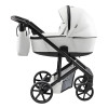 Adamex Dolce Eco - детская коляска 2 в 1, многофункциональная коляска для новорожденных, дополнительная вентиляция, мягкая амортизация • White