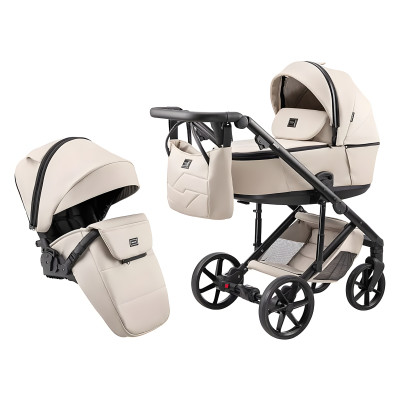 Adamex Dolce Eco - детская коляска 2 в 1, многофункциональная коляска для новорожденных, дополнительная вентиляция, мягкая амортизация • Latte Adamex Dolce Eco - детская коляска 2 в 1, многофункциональная коляска для новорожденных, дополнительная вентиляция, мягкая амортизация • Latte