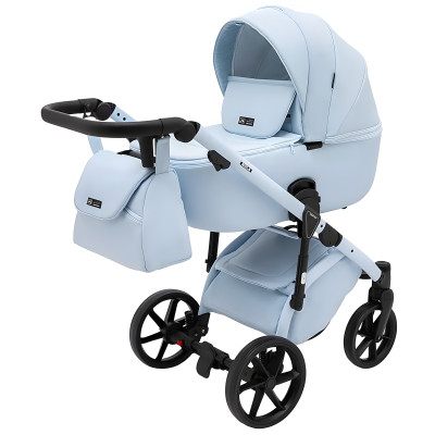 Adamex Nola Natura - детская коляска 2 в 1, многофункциональная коляска для новорожденных, улучшенная вентиляция • Sky (1) Adamex Nola Natura - детская коляска 2 в 1, многофункциональная коляска для новорожденных, улучшенная вентиляция • Sky (1)
