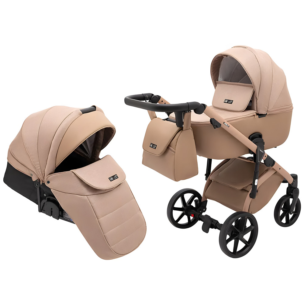 Adamex Nola Natura - детская коляска 2 в 1, многофункциональная коляска для новорожденных, улучшенная вентиляция • Camel (5) Adamex Nola Natura - детская коляска 2 в 1, многофункциональная коляска для новорожденных, улучшенная вентиляция • Camel (5)