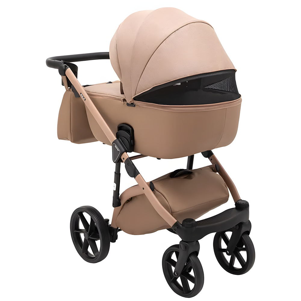 Adamex Nola Natura - детская коляска 2 в 1, многофункциональная коляска для новорожденных, улучшенная вентиляция • Camel (5) Adamex Nola Natura - детская коляска 2 в 1, многофункциональная коляска для новорожденных, улучшенная вентиляция • Camel (5)