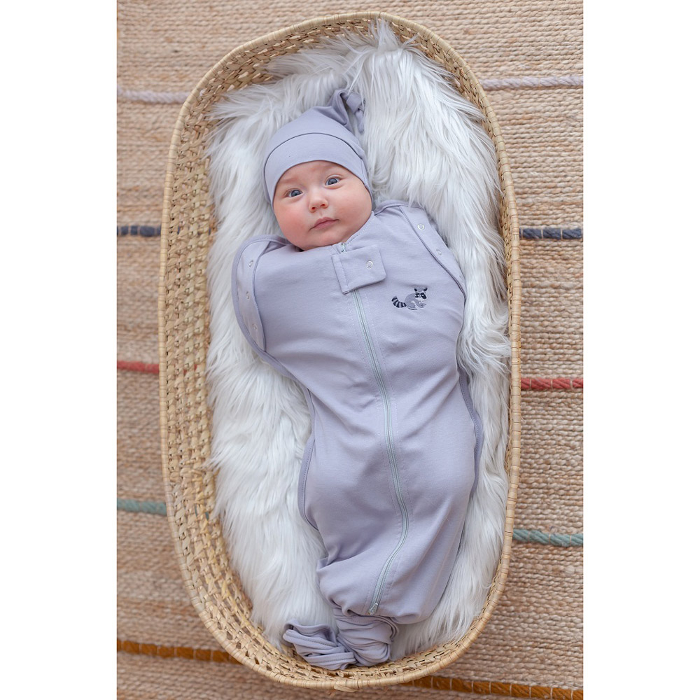 Безрозмірна пелюшка кокон на блискавці MagBaby Каспер, Єнот Безрозмірна пелюшка кокон на блискавці MagBaby Каспер, Єнот