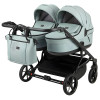 Adamex Leo Duo Eco - детская коляска для двойни, универсальная коляска 2 в 1 для двойни и погодок, независимая регулировка прогулочных блоков • Jade (SA-20) Adamex Leo Duo Eco - детская коляска для двойни, универсальная коляска 2 в 1 для двойни и погодок, независимая регулировка прогулочных блоков • Jade (SA-20)