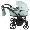 Adamex Leo Duo Eco - детская коляска для двойни, универсальная коляска 2 в 1 для двойни и погодок, независимая регулировка прогулочных блоков • Jade (SA-20)
