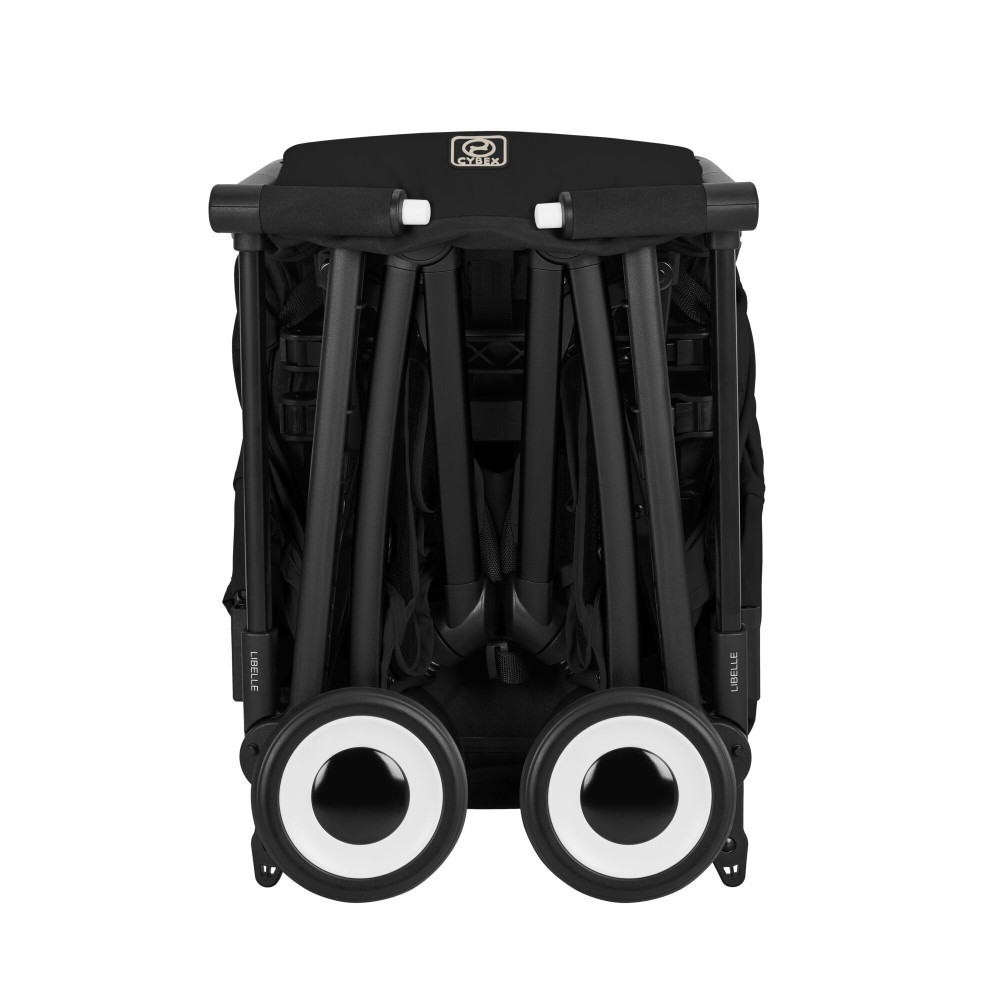 Cybex Libelle - прогулочная коляска для путешествий с дождевиком, легкая, ручная кладь • BLK Magic Black
