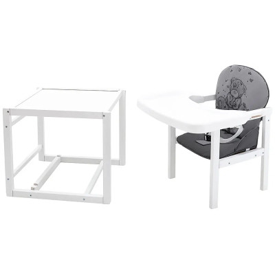 Стульчик-трансформер Babyroom Винни-240 белый серый / графит мишка с сердцем (626040) Стульчик-трансформер Babyroom Винни-240 белый серый / графит мишка с сердцем (626040)