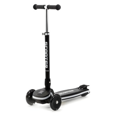 Adamex Scooter - детский 3-колесный самокат с Led подсветкой • Black