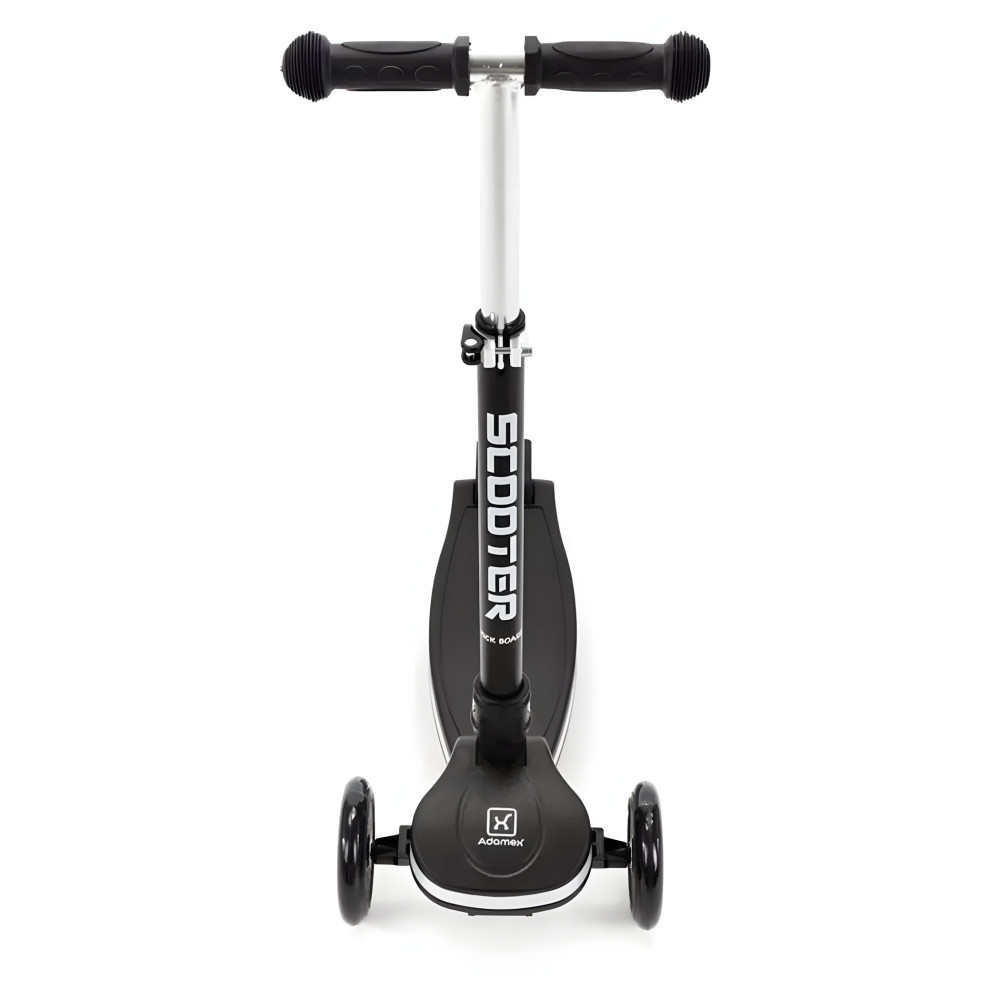 Adamex Scooter - детский 3-колесный самокат с Led подсветкой • Black