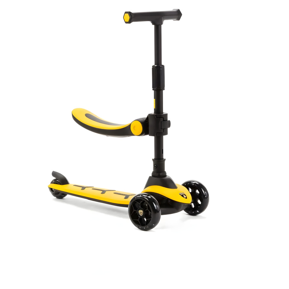 Lamborghini Kids Scoter - детский 3-колесный складной самокат с LED подсветкой колес • Yellow Lamborghini Kids Scoter - детский 3-колесный складной самокат с LED подсветкой колес • Yellow