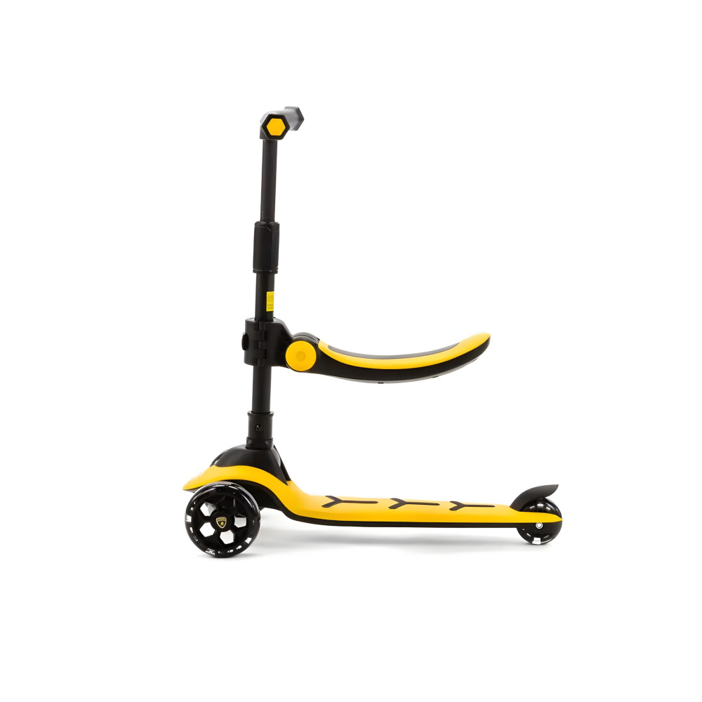 Lamborghini Kids Scoter - детский 3-колесный складной самокат с LED подсветкой колес • Yellow Lamborghini Kids Scoter - детский 3-колесный складной самокат с LED подсветкой колес • Yellow