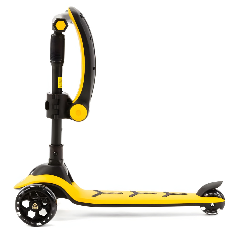 Lamborghini Kids Scoter - детский 3-колесный складной самокат с LED подсветкой колес • Yellow Lamborghini Kids Scoter - детский 3-колесный складной самокат с LED подсветкой колес • Yellow