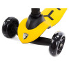 Lamborghini Kids Scoter - детский 3-колесный складной самокат с LED подсветкой колес • Yellow