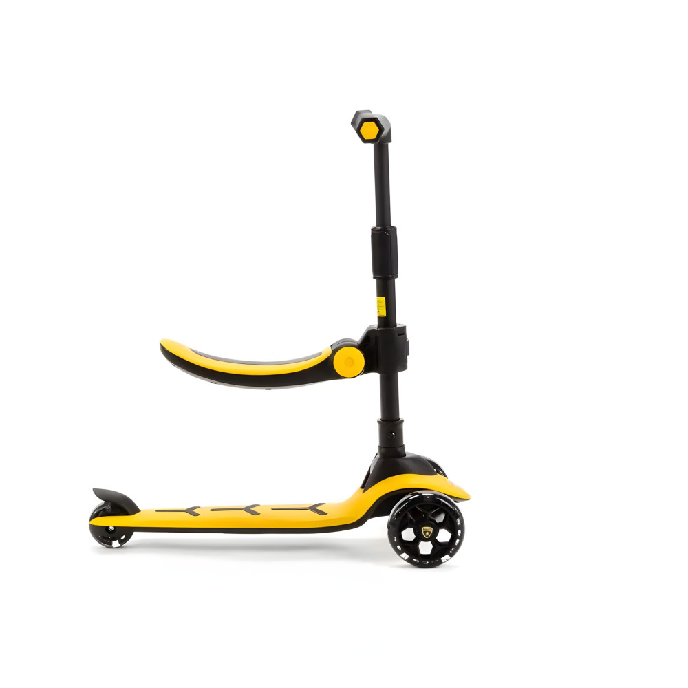 Lamborghini Kids Scoter - детский 3-колесный складной самокат с LED подсветкой колес • Yellow Lamborghini Kids Scoter - детский 3-колесный складной самокат с LED подсветкой колес • Yellow