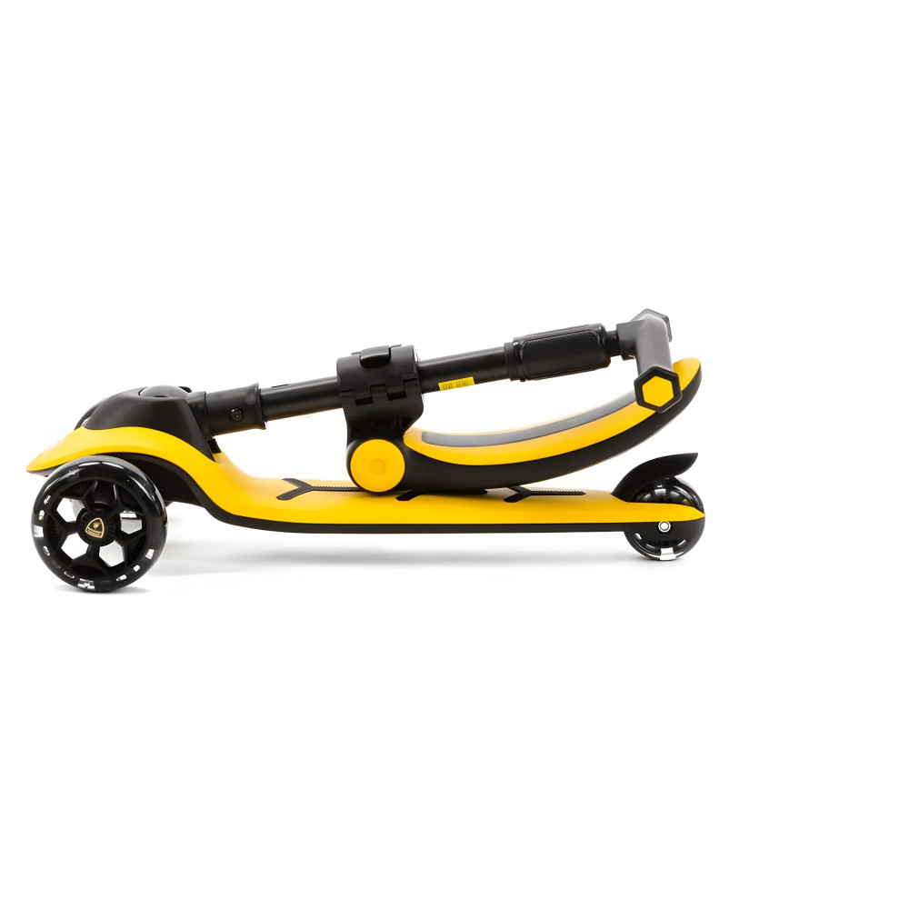 Lamborghini Kids Scoter - детский 3-колесный складной самокат с LED подсветкой колес • Yellow Lamborghini Kids Scoter - детский 3-колесный складной самокат с LED подсветкой колес • Yellow