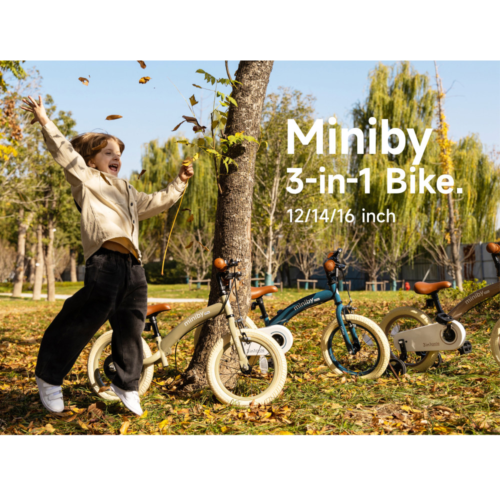 Qplay Miniby 3в1/14" - дитячий велосипед-біговел 3 в 1 • New Pink Qplay Miniby 3в1/14" - дитячий велосипед-біговел 3 в 1 • New Pink