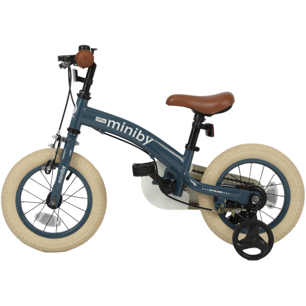 Qplay Miniby 3в1/12" - дитячий велосипед-біговел 3в1, сталева рама • Grey-Blue Qplay Miniby 3в1/12" - дитячий велосипед-біговел 3в1, сталева рама • Grey-Blue