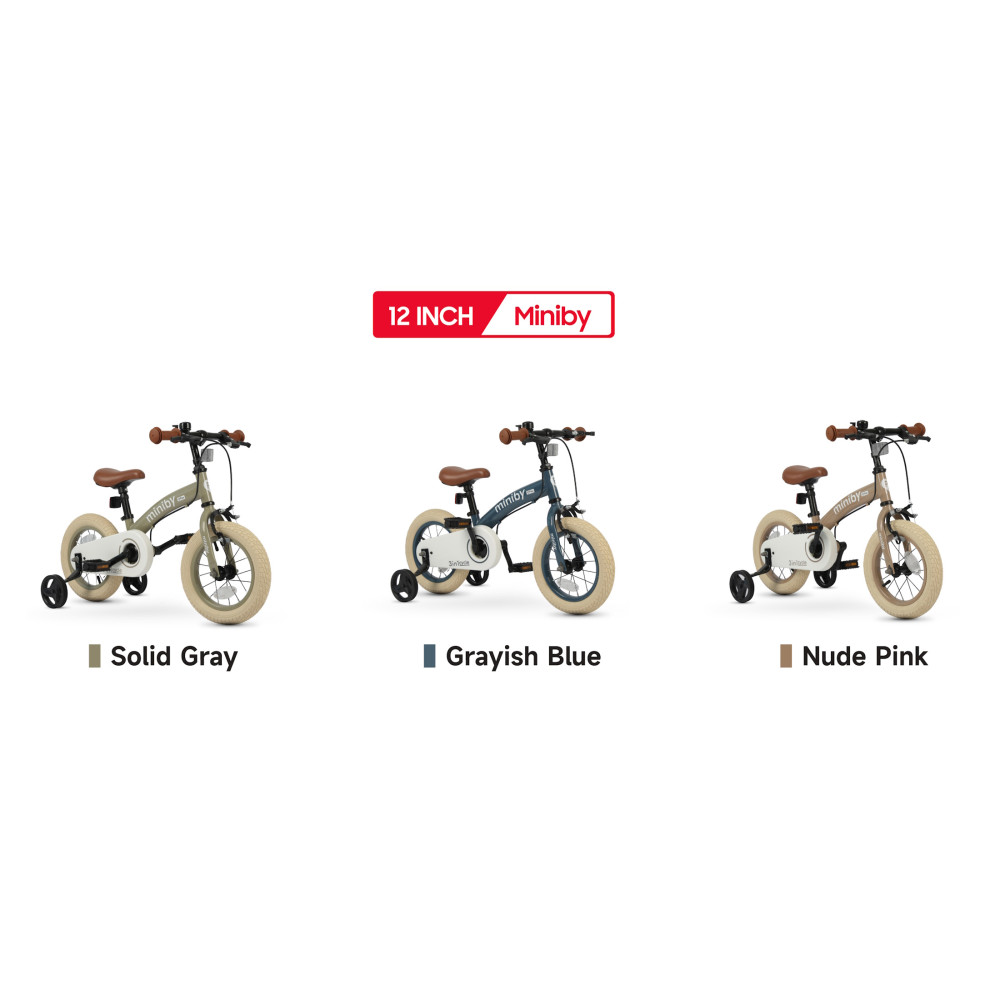 Qplay Miniby 3в1/12" - дитячий велосипед-біговел 3в1, сталева рама • Grey-Blue Qplay Miniby 3в1/12" - дитячий велосипед-біговел 3в1, сталева рама • Grey-Blue