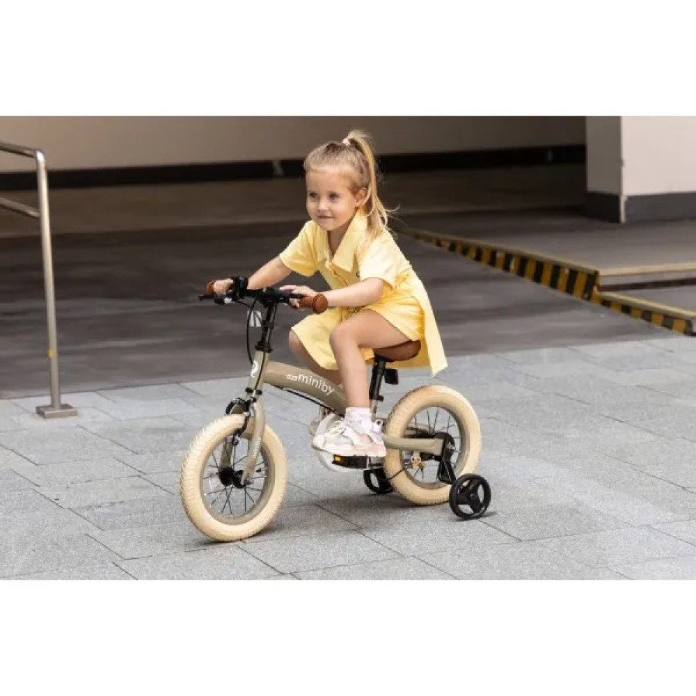 Qplay Miniby 3в1/12" - дитячий велосипед-біговел 3в1, сталева рама • Nude Pink Qplay Miniby 3в1/12" - дитячий велосипед-біговел 3в1, сталева рама • Nude Pink