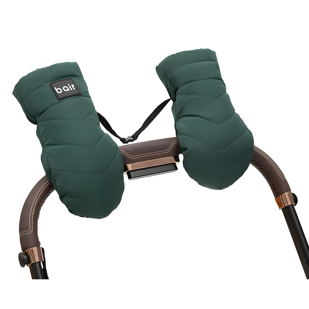 Bair Cozy Mitts - утепленные водоотталкивающие рукавицы на коляску • Amazing Green