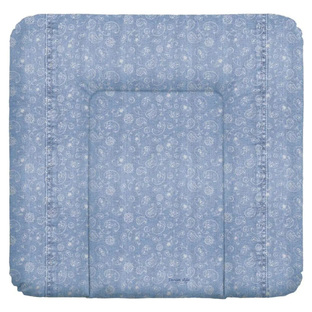 Ceba Baby W-144-119-592 - мягкий пеленальный матрас (75х72 см) • Denim Style Boho Blue