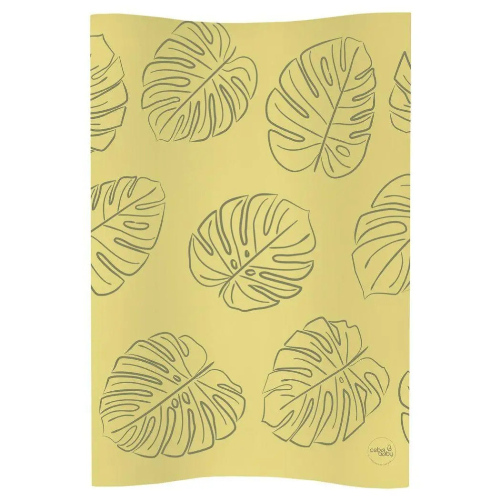Ceba Baby W-104-000-672 - мягкий пеленальный матрас Cosy (48х70 см) • Monstera Mustard