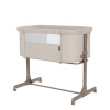 Carrello Luna CRL-16505 - приставная кроватка для новорожденных (на колесах, матрас в комплекте) • Silk Beige