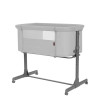 Carrello Luna CRL-16505 - приставная кроватка для новорожденных (на колесах, матрас в комплекте) • Carbon Grey
