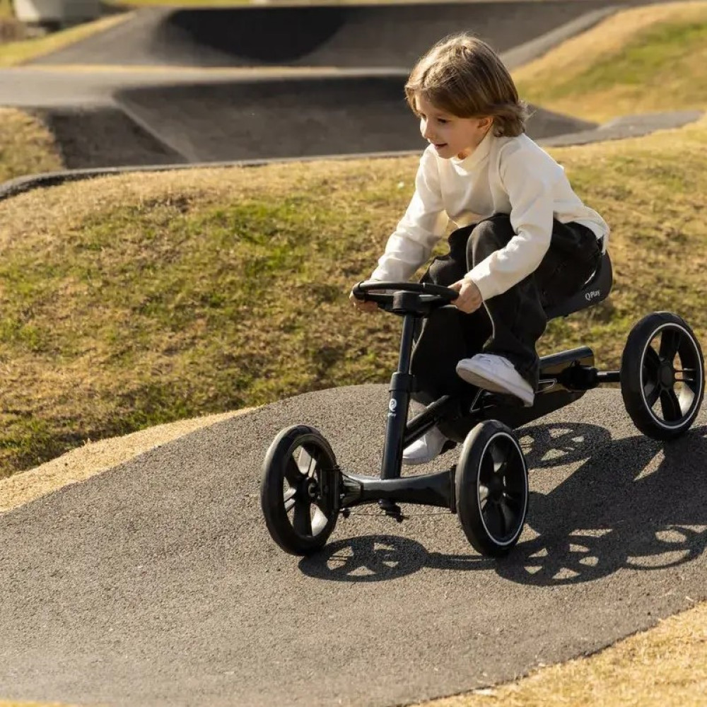 Qplay Go Kart - детский велокарт, регулируемое сиденье • Black Qplay Go Kart - детский велокарт, регулируемое сиденье • Black
