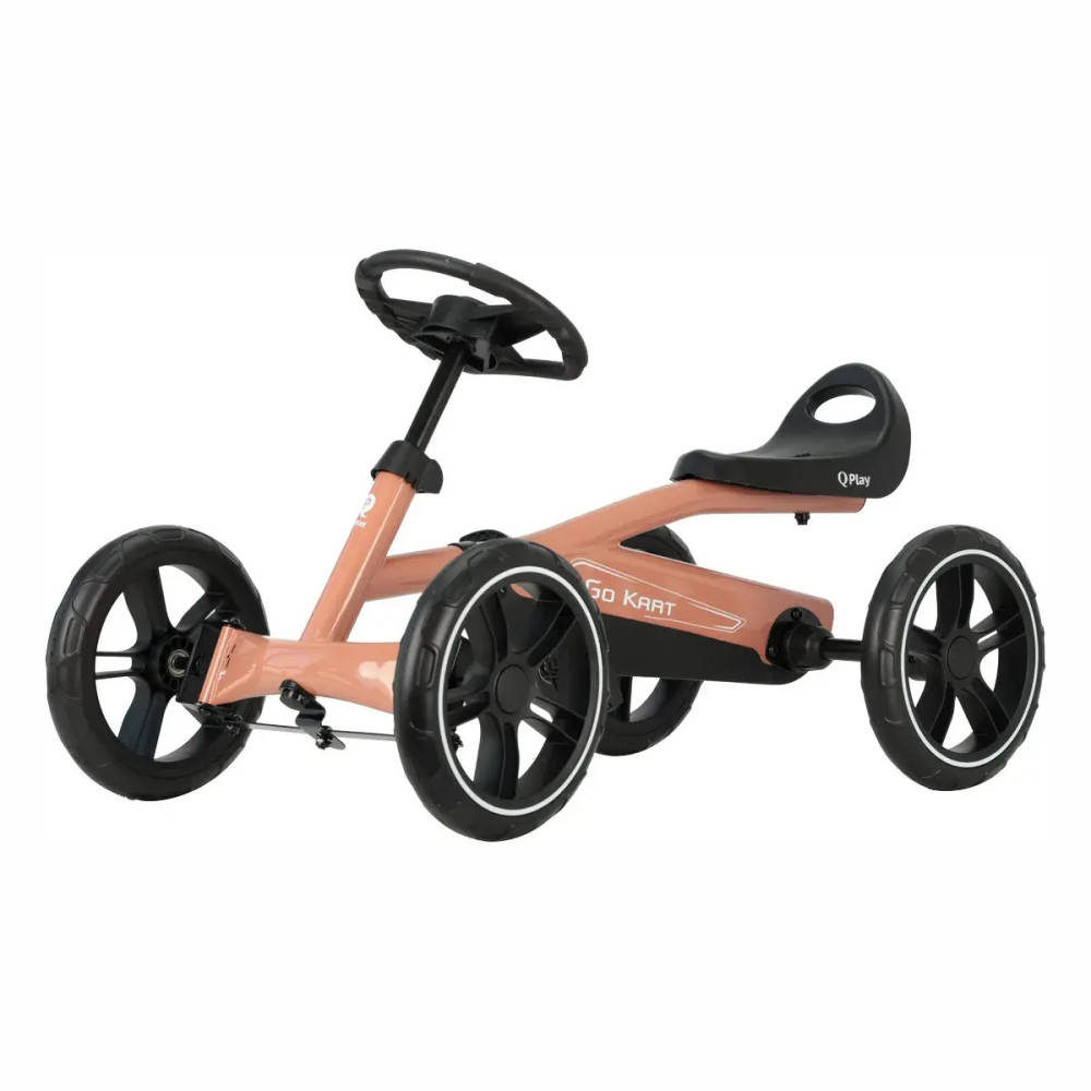 Qplay Go Kart - детский велокарт, регулируемое сиденье • Nude Pink