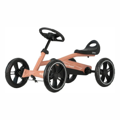 Qplay Go Kart - детский велокарт, регулируемое сиденье • Nude Pink