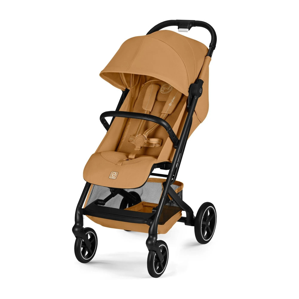 Cybex Beezy - прогулочная коляска, компактное складывание, ремень с одним натяжением • Cinnamon Yellow