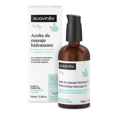 Suavinex Baby Moisturizing Massage Oil - увлажняющее массажное масло для малышей, средство для расслабляющего массажа перед сном • 100 мл Suavinex Baby Moisturizing Massage Oil - увлажняющее массажное масло для малышей, средство для расслабляющего массажа перед сном • 100 мл