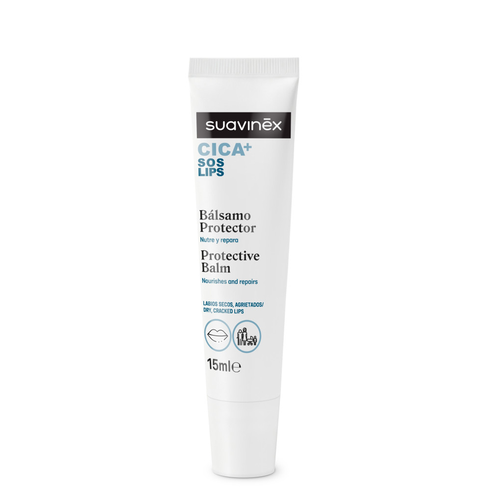 Suavinex CICA+ SOS Lips - защитный бальзам для губ для всей семьи • 15 мл