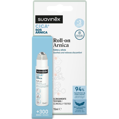 Suavinex CICA+ SOS Arnica - успокаивающий роликовый бальзам с арникой, от 3 месяцев • 15 мл Suavinex CICA+ SOS Arnica - успокаивающий роликовый бальзам с арникой, от 3 месяцев • 15 мл