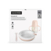 Suavinex Wild Free Warm Plate SET - набір дитячого посуду для годування з термотарілкою, від 6 місяців • Рожевий