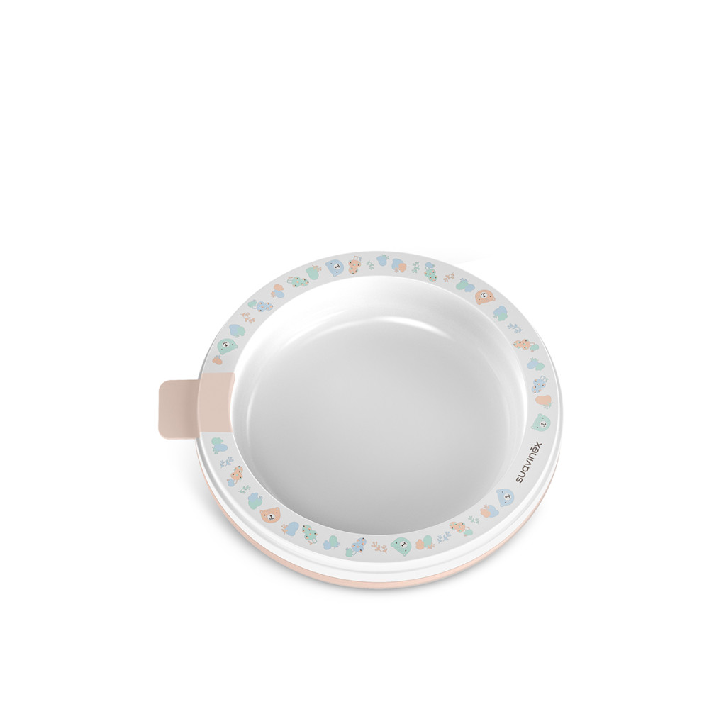 Suavinex Wild Free Warm Plate SET - набір дитячого посуду для годування з термотарілкою, від 6 місяців • Рожевий Suavinex Wild Free Warm Plate SET - набір дитячого посуду для годування з термотарілкою, від 6 місяців • Рожевий