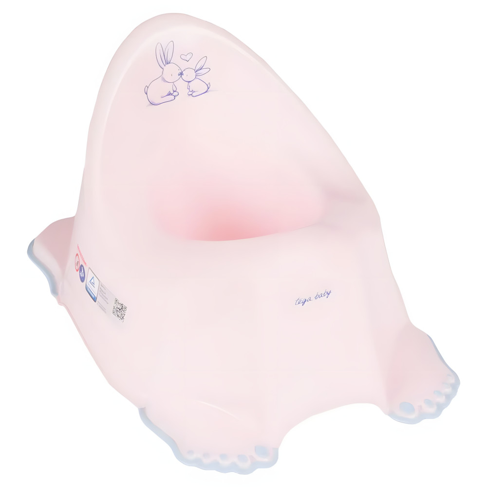 Tega Little Bunny - детский горшок с противоскользящим покрытием • Powder Pink